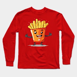 kawaii french fries T-Shirt cute ,potatofood Long Sleeve T-Shirt